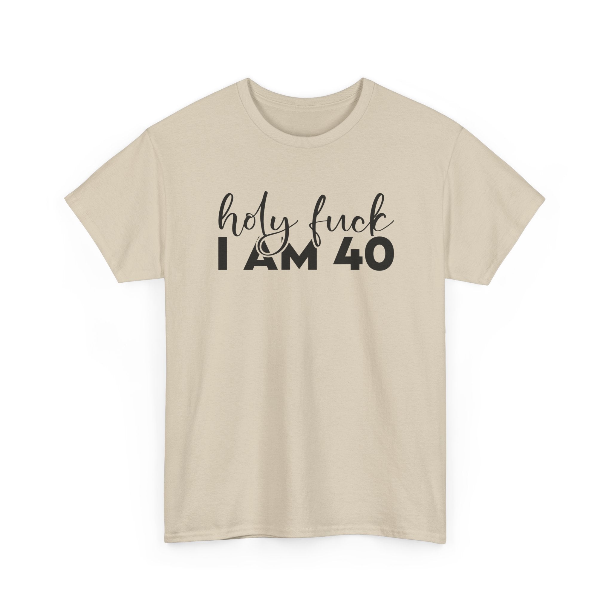 40th Birthday Tee Shirt - Holy F*** I Am 40 - Funny Forty Milestone 40 T-Shirt Gift
