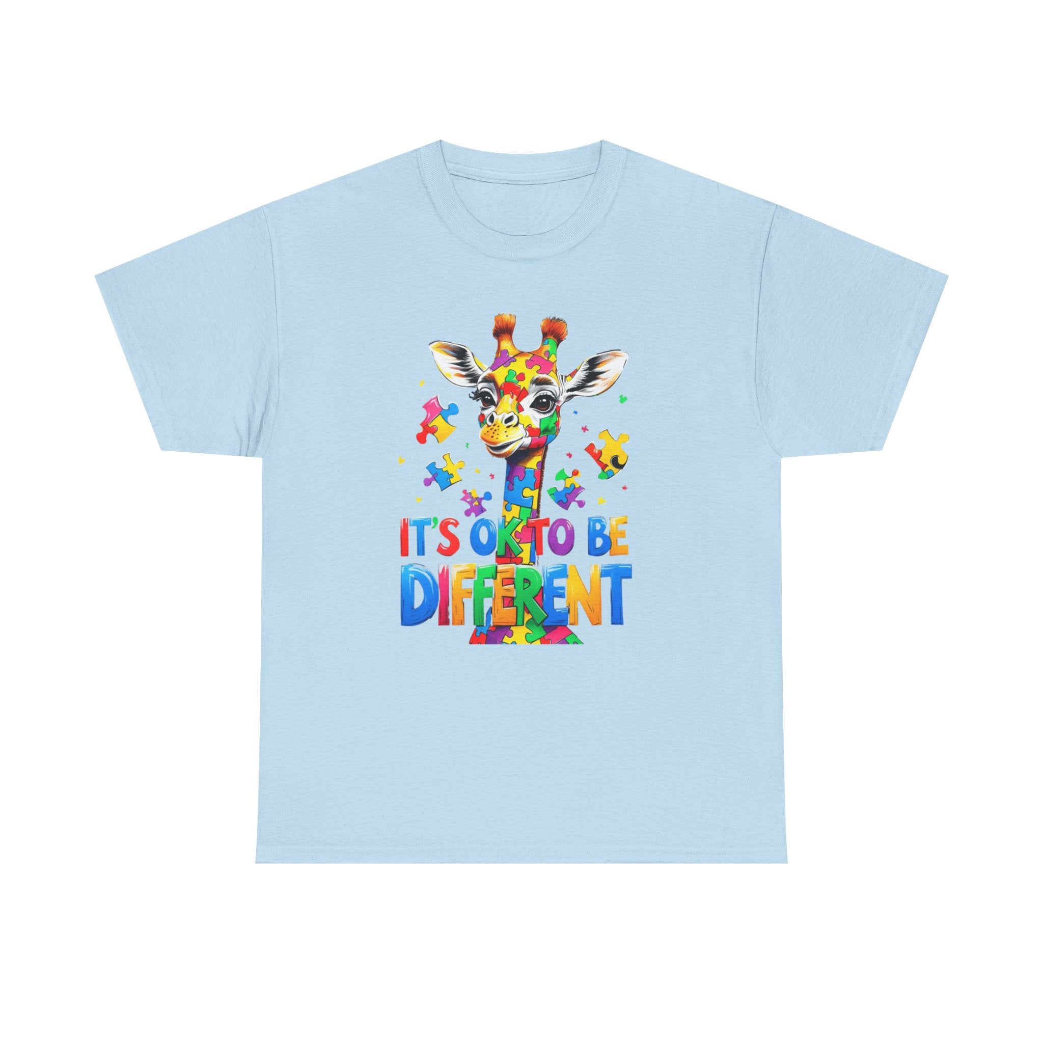 It's OK To Be Different Giraffe Tee Shift - Autism ADHD ASD Aspergers Awareness T Shirt - Gift