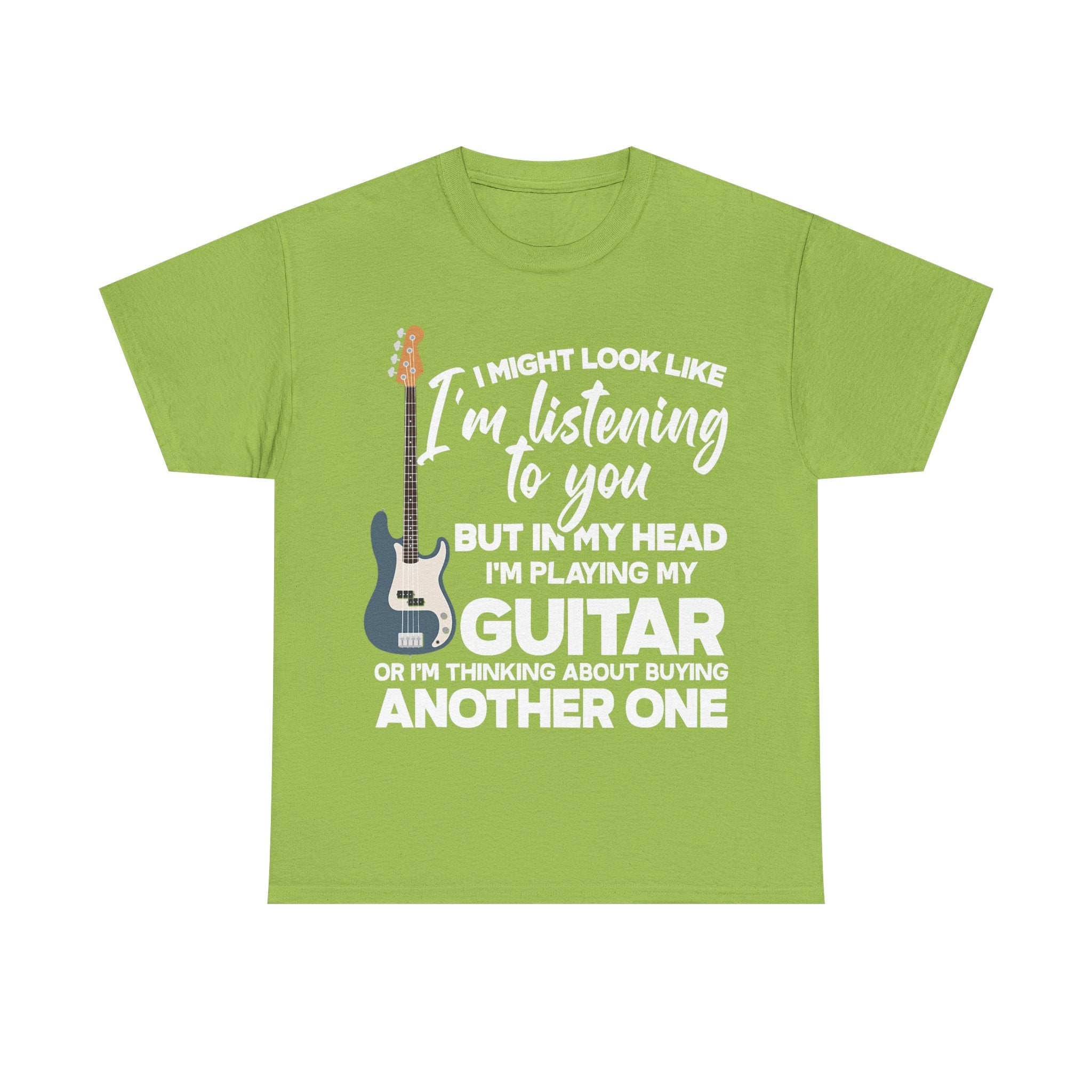 Guitar Lover T-Shirt - I Might Look Like I'm Listening to You - Funny Tee Shirt Gift for Guitarist