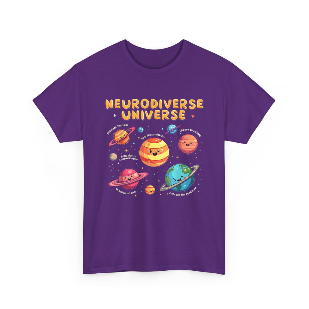 Neurodiverse Universe T-Shirt - Autism, ADHD, ASD Awareness Gift Tee Shirt NEW