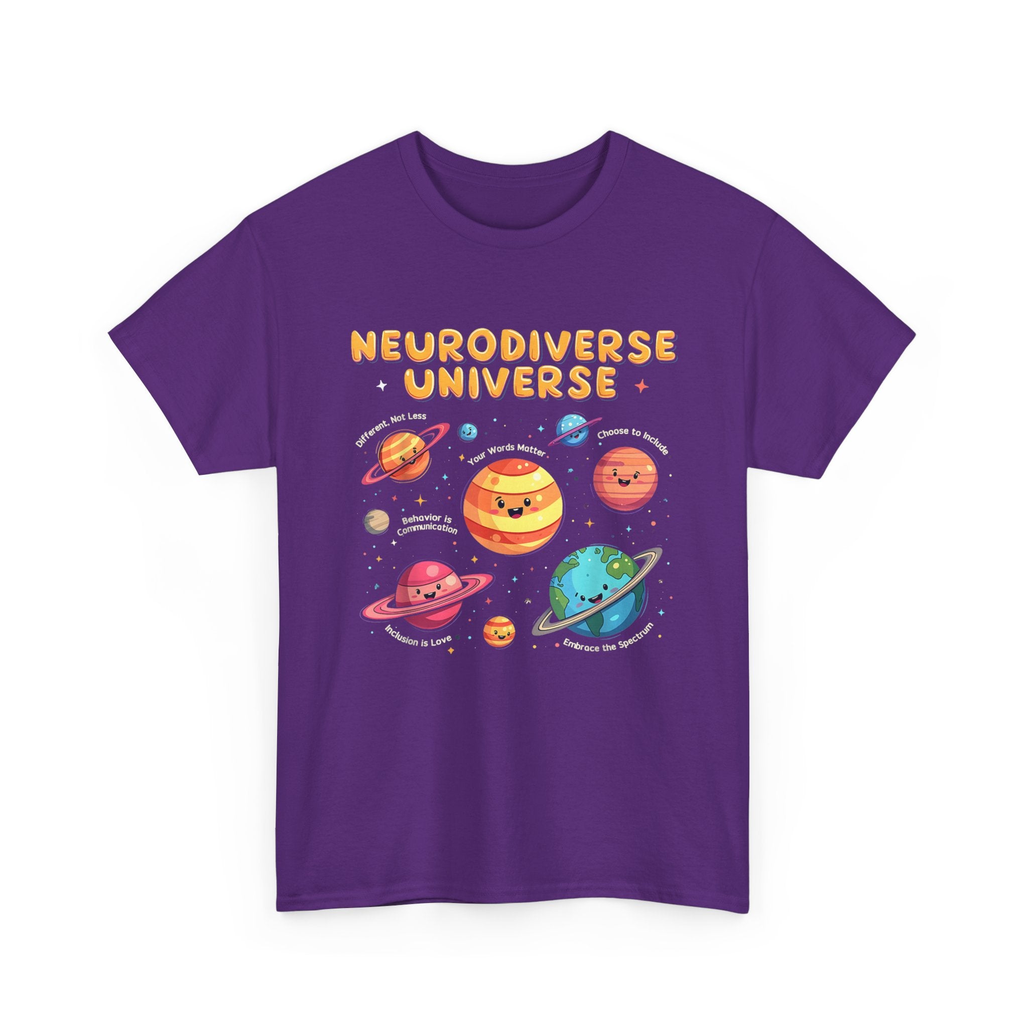 Neurodiverse Universe T-Shirt - Autism, ADHD, ASD Awareness Gift Tee Shirt NEW