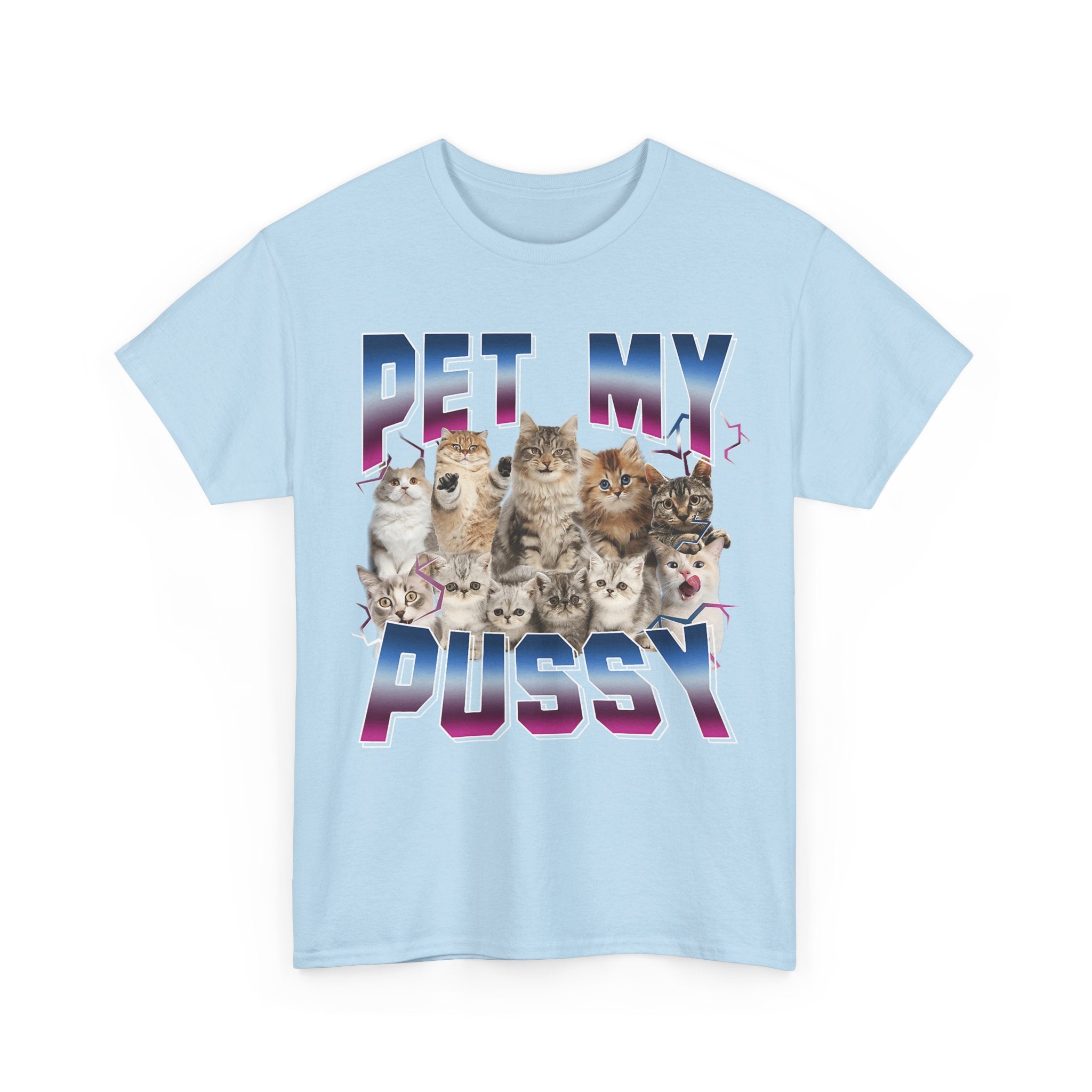 Pet My Pussy T-Shirt - Funny Cat Graphic Tee Shirt Gift for Cat Lovers