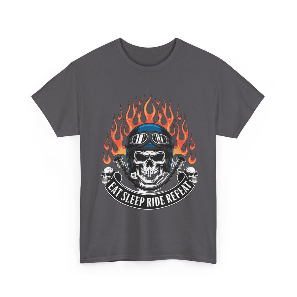 Biker T-Shirt - Eat Sleep Ride Repeat - Tee Shirt For Bikers - Gift For Motorcycle Enthusiasts - NEW