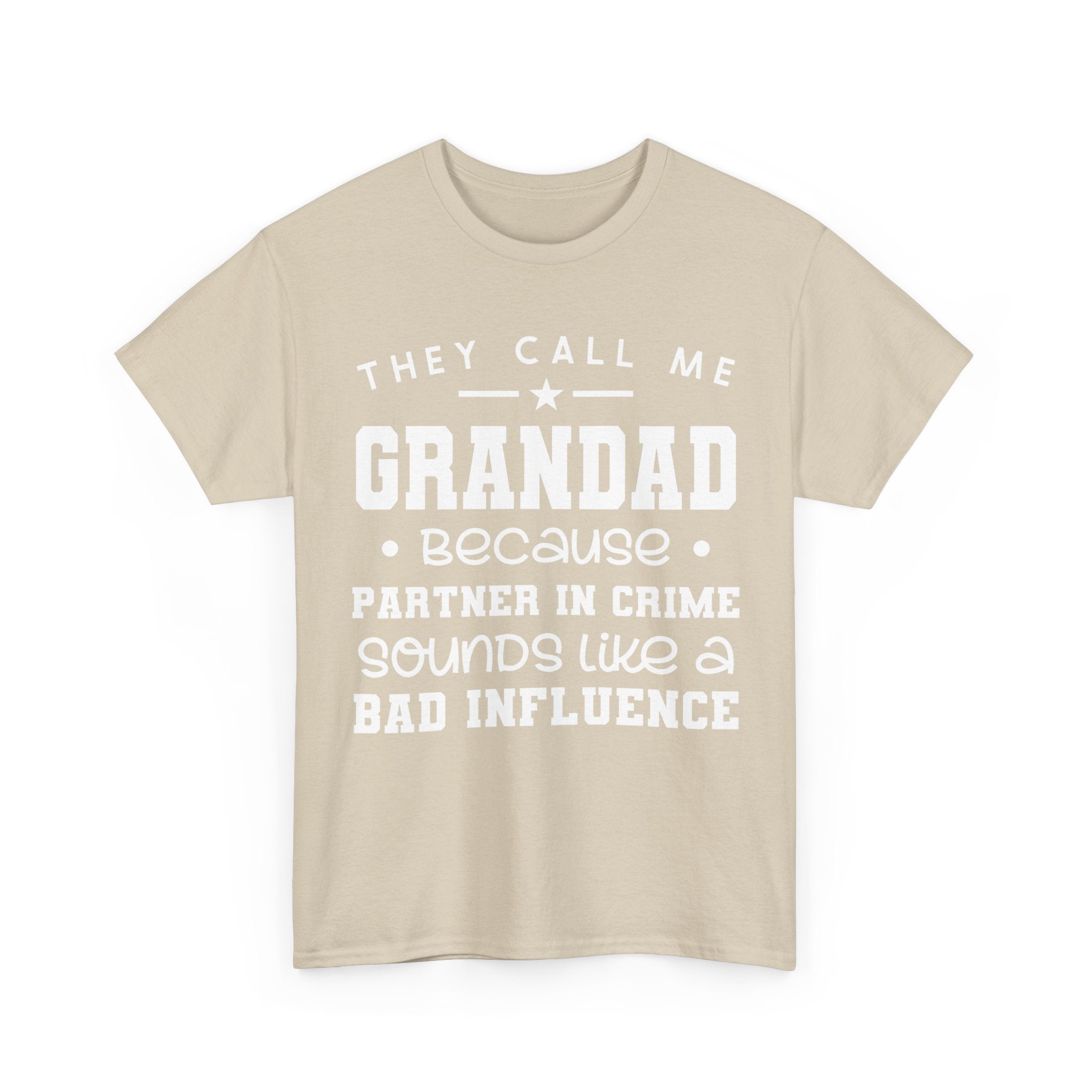 They Call Me Grandad Partner In Crime Tee Shirt - Funny T-Shirt Gift For Grandad Grandpa NEW