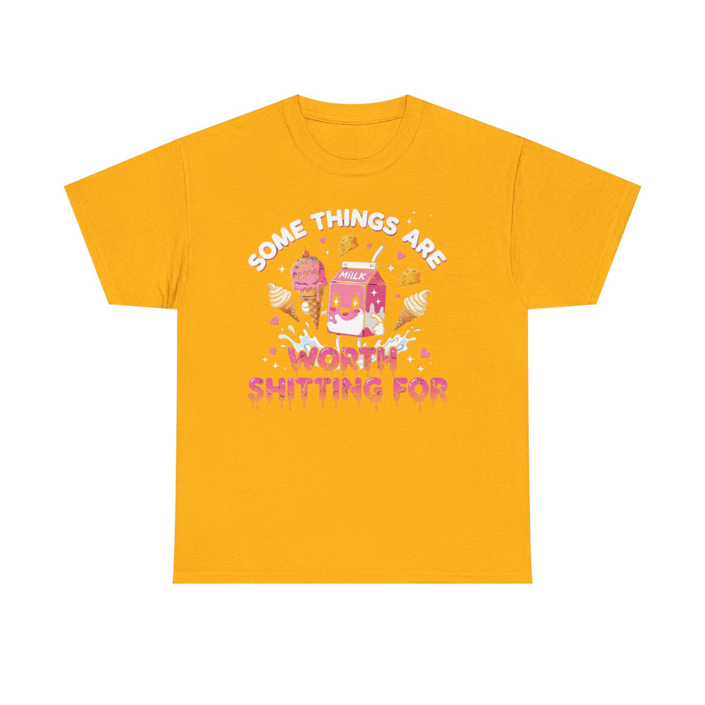 Funny T-Shirt - Some Things Are Worth Shitting For - IBS Gluten Intolerence Gift Tee Shirt