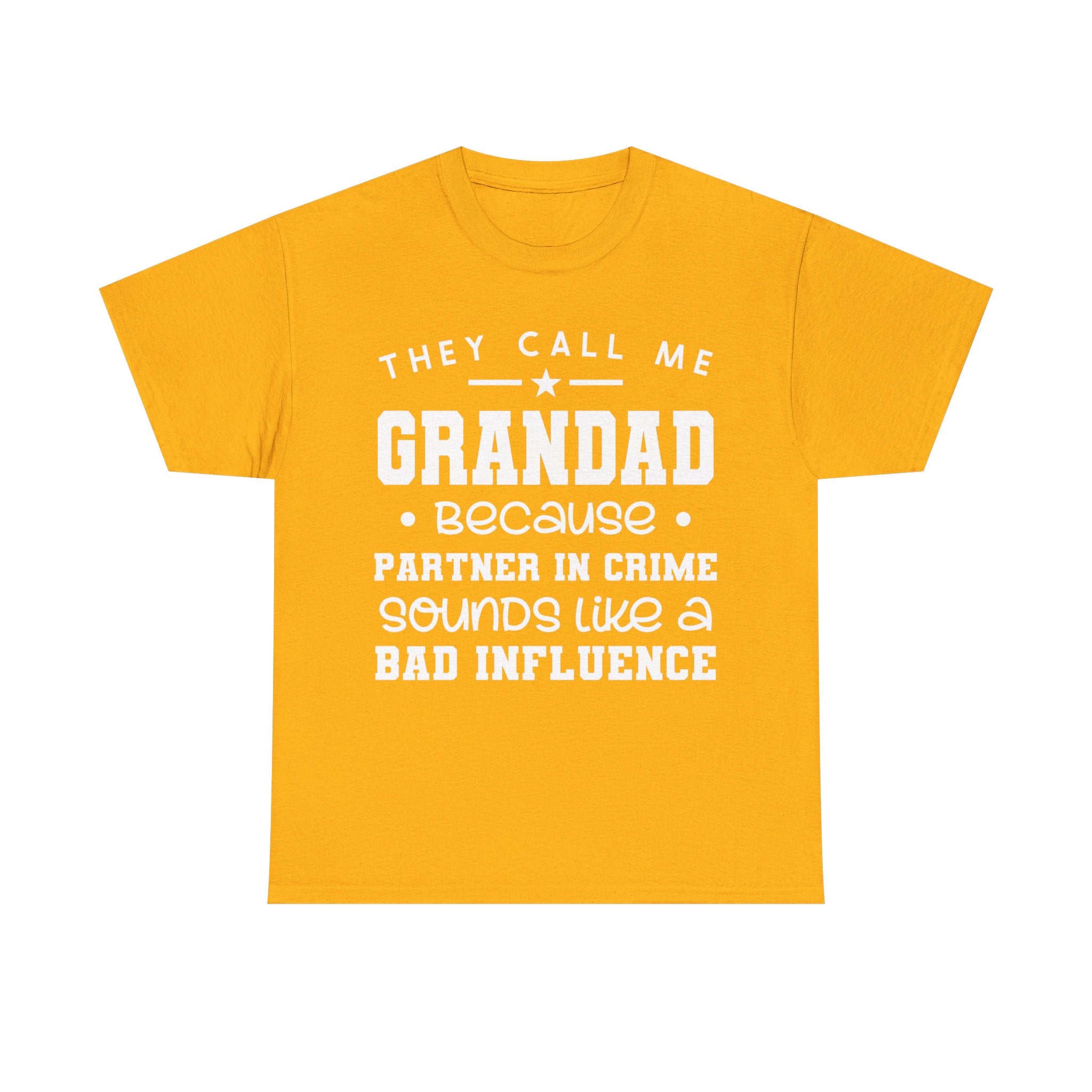 They Call Me Grandad Partner In Crime Tee Shirt - Funny T-Shirt Gift For Grandad Grandpa NEW