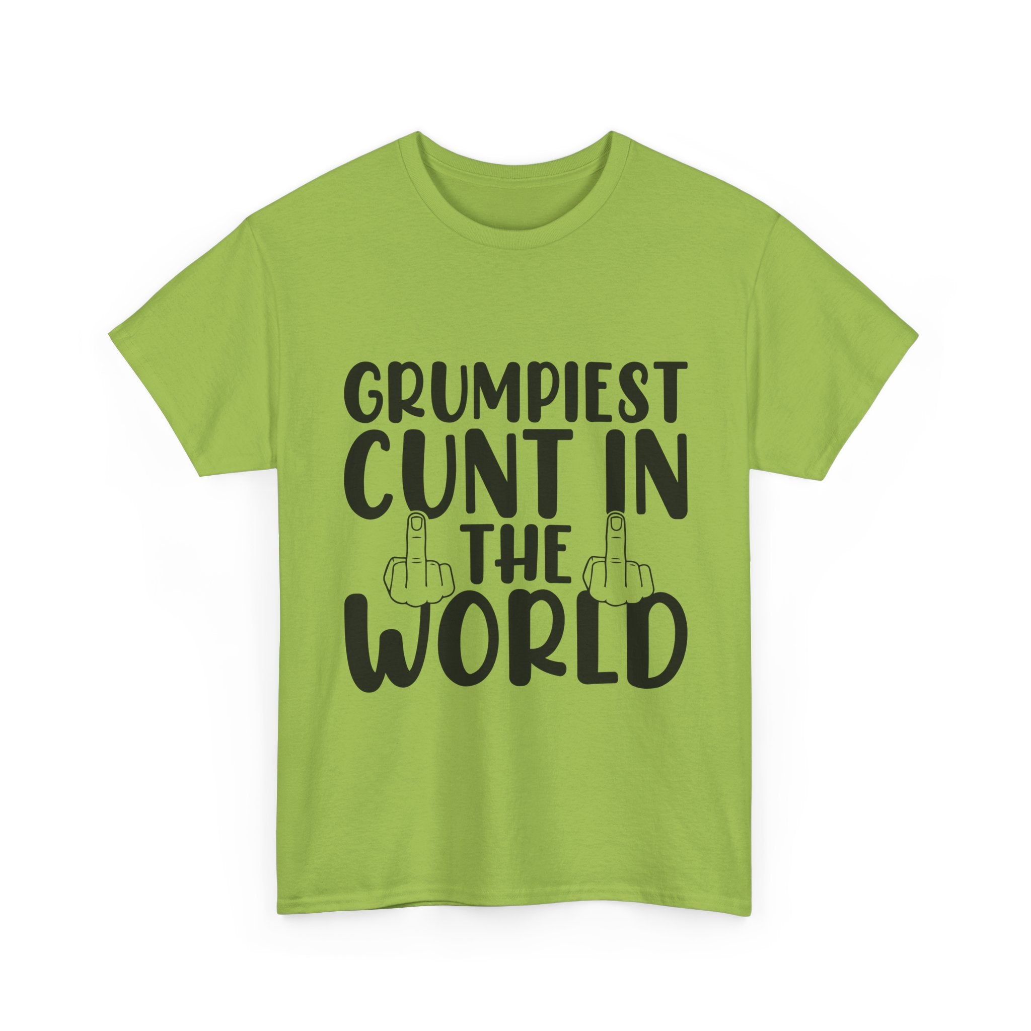 Funny Tee - Grumpiest C*nt in the World - Offensive Funny Sarcastic Middle Finger Shirt Dad Gift