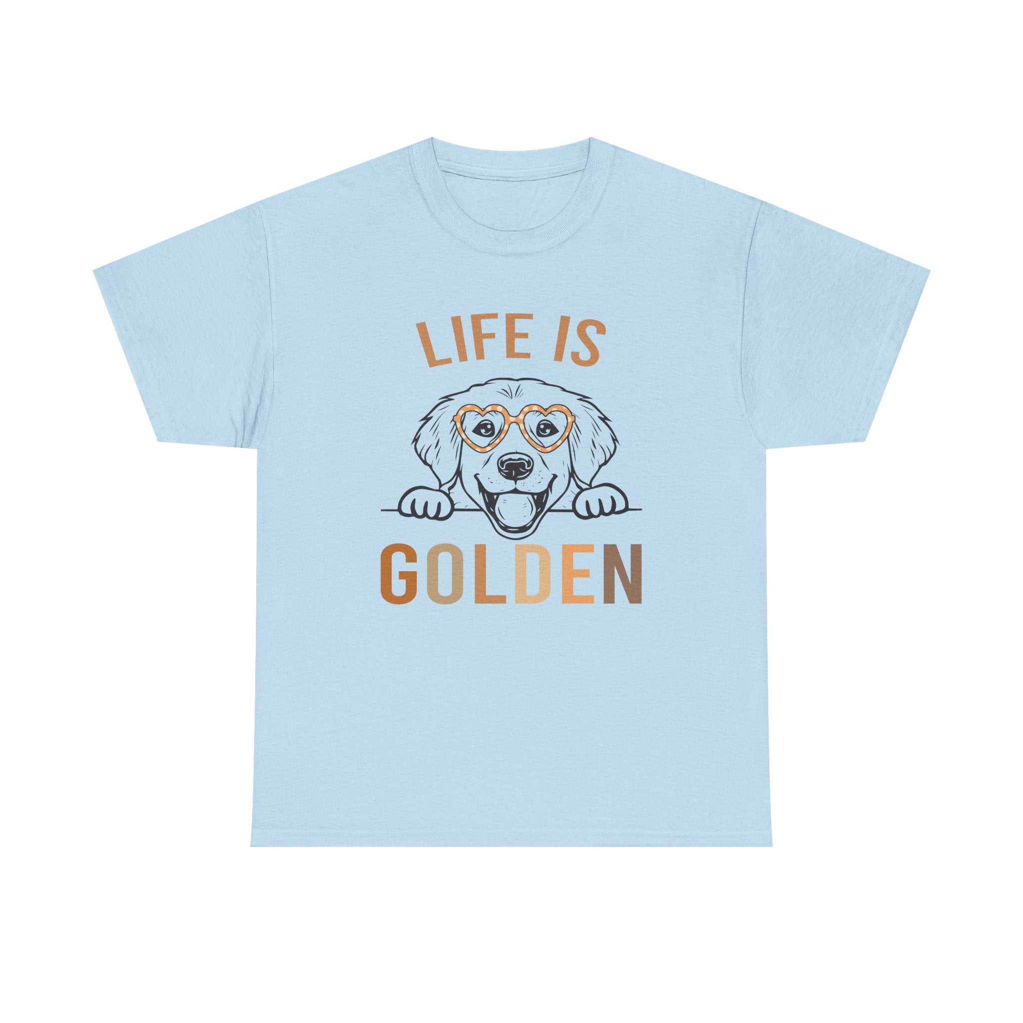 Life Is Golden Tee Shirt - Gift For Golden Retriever  Dog Owners - Labrador Golden Retriever Dogs - T-Shirt NEW