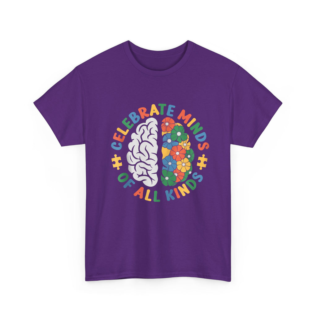 Celebrate Minds of All Kinds T-Shirt - Autism ADHD Neurodiverse Tee Shirt Gift