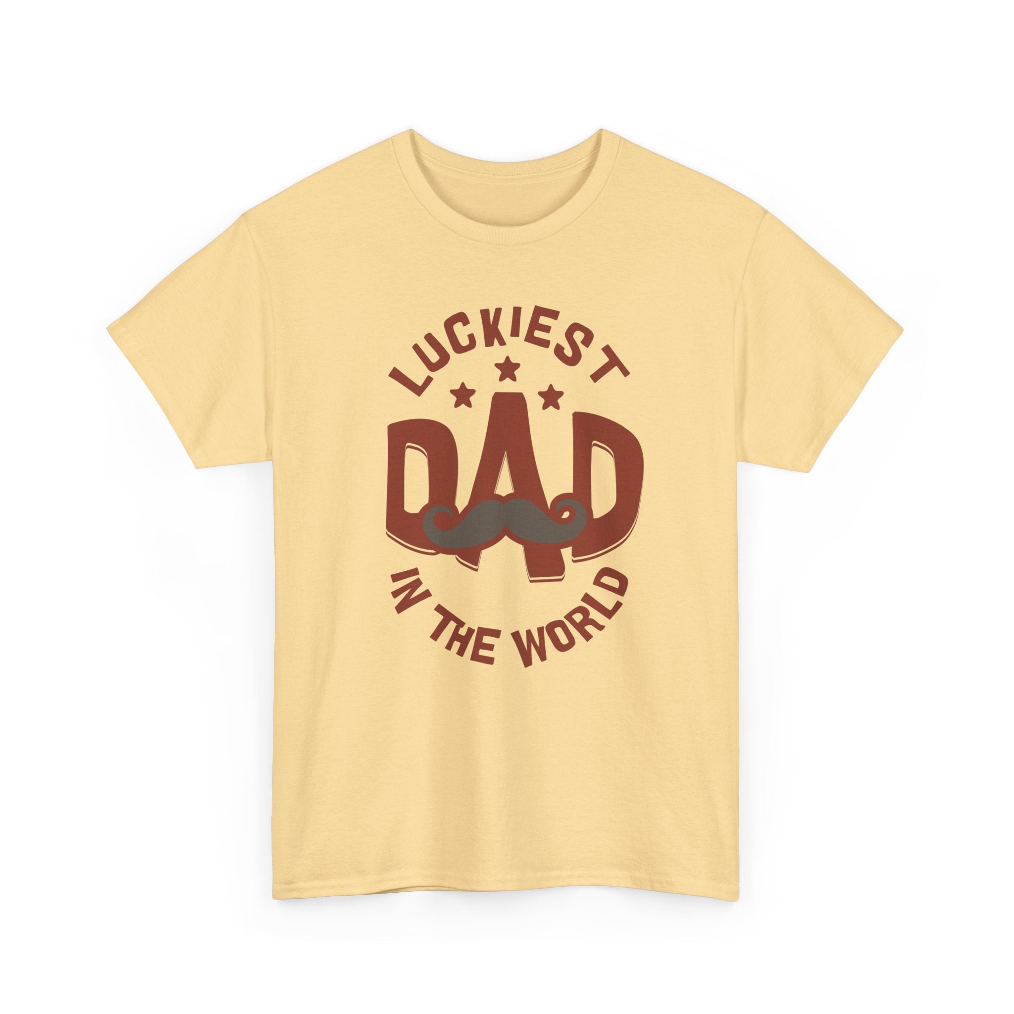 Funny t-Shirt - Luckiest Dad In The World Tee Shirt - Fathers Day Dad Birthday Funny Gift NEW