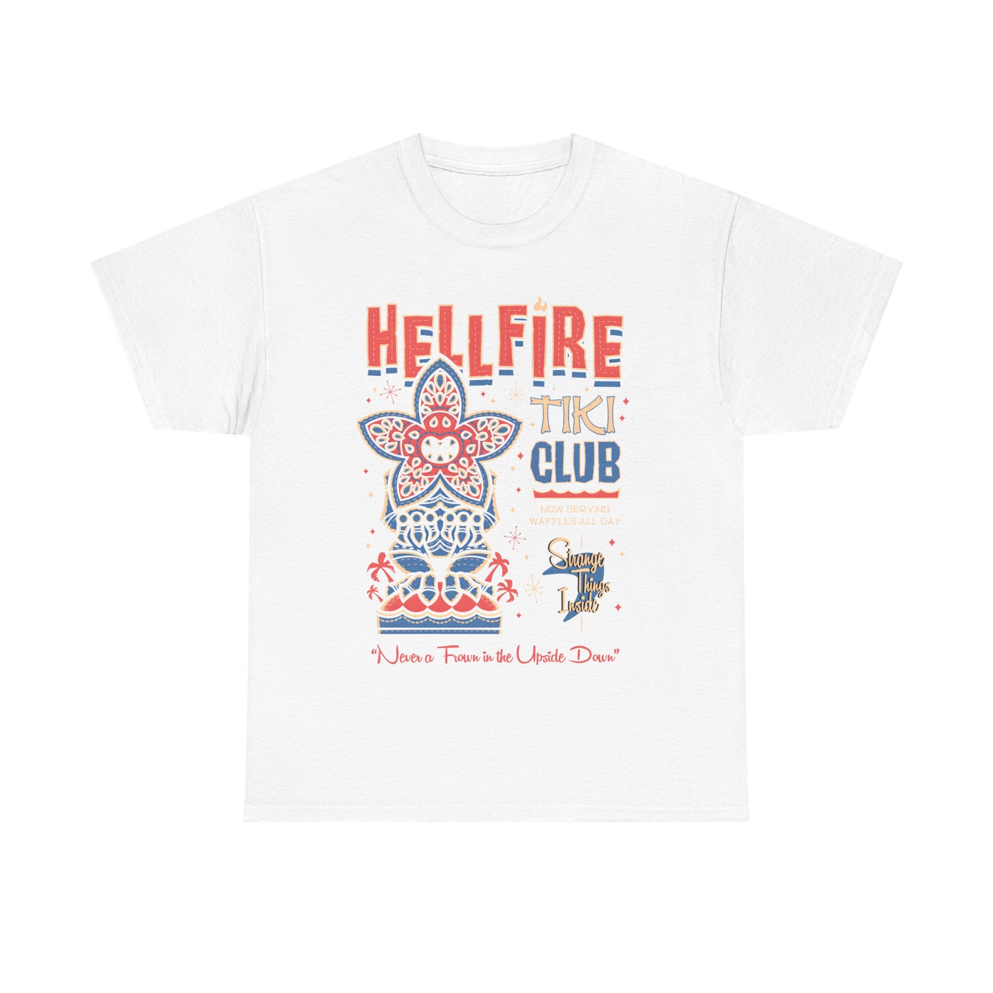 Hellfire Tiki Club Tee Shirt - Retro Tropical Stranger Things T-Shirt Gift