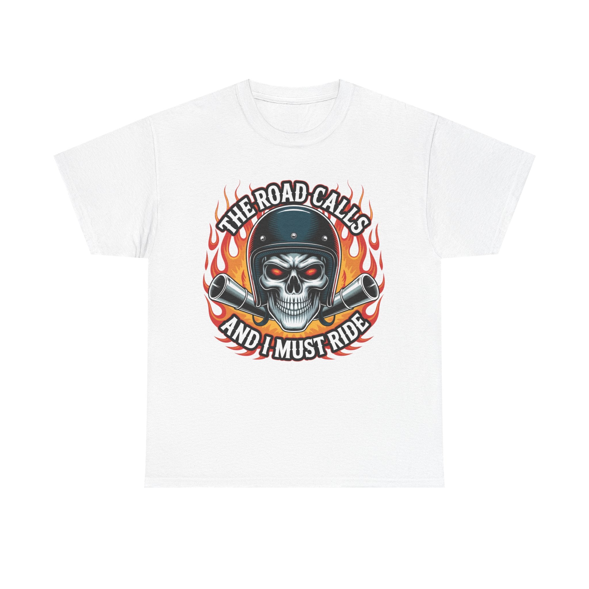 Biker T-Shirt - The Road Calls And I Must Ride - Motorcycle Tee Shirt Gift For Bikers and Harley Bike Enthusiasts