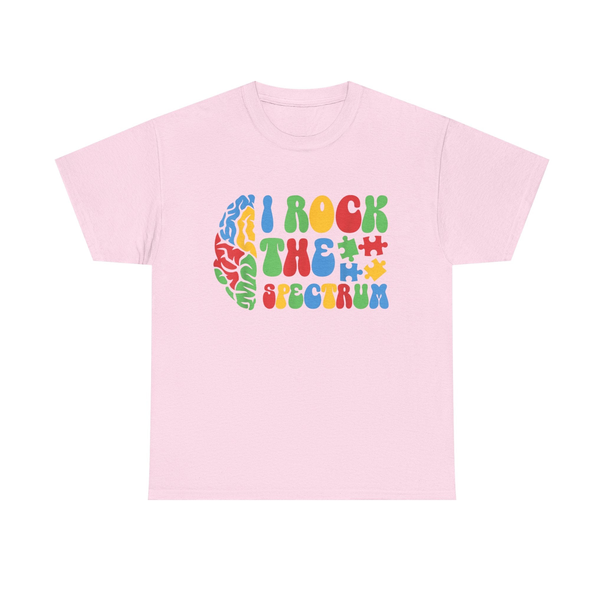 I Rock the Spectrum T-Shirt -  Colorful ADHD Aspergers ASD Autism Awareness Tee Shirt Gift