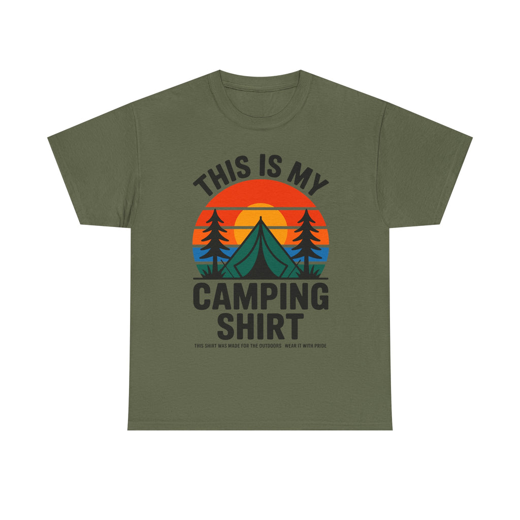 T-Shirt - This Is My Camping Shirt - Funny T Shirt Gift For Campers - Vanlife Tee For Campervan Vanlifers