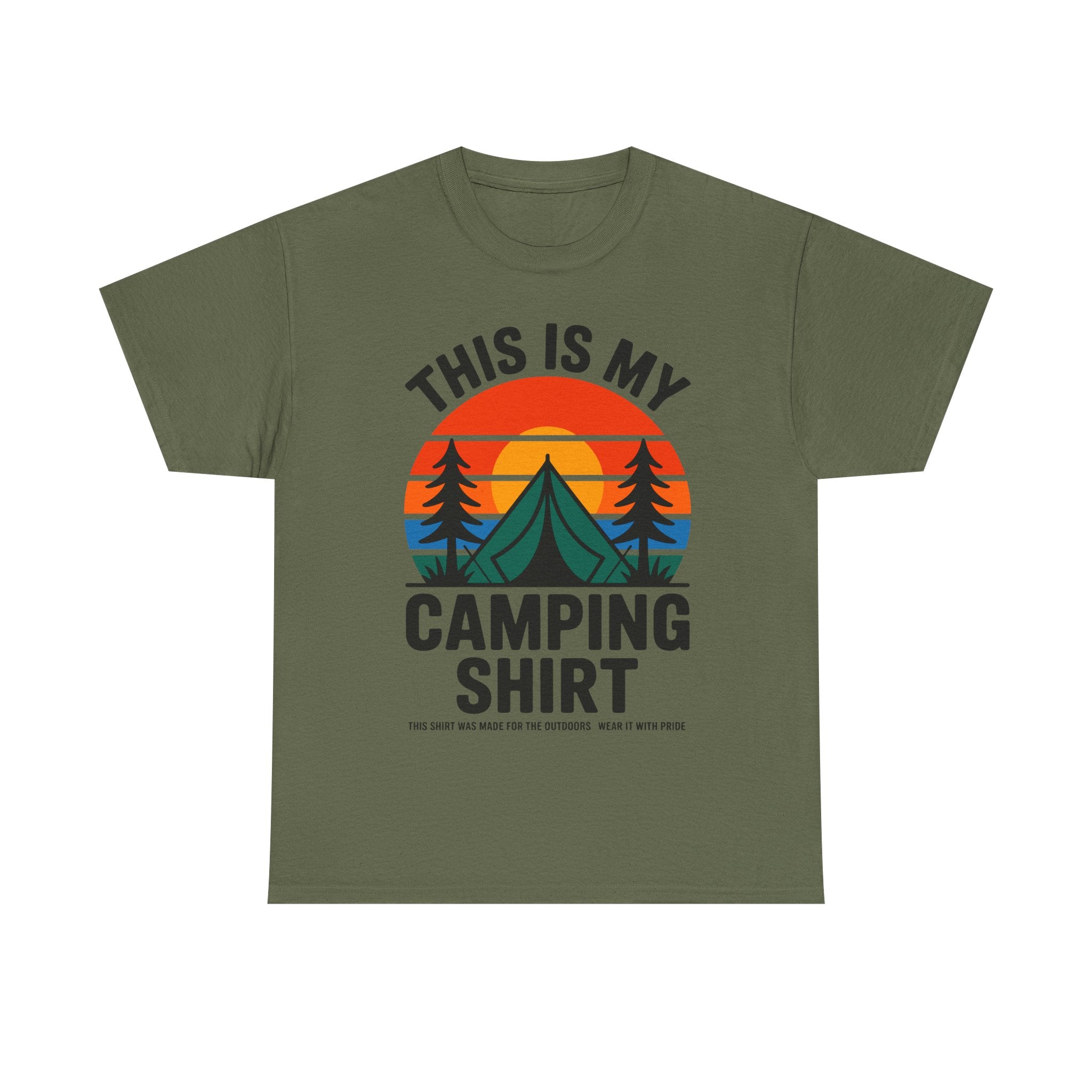 T-Shirt - This Is My Camping Shirt - Funny T Shirt Gift For Campers - Vanlife Tee For Campervan Vanlifers
