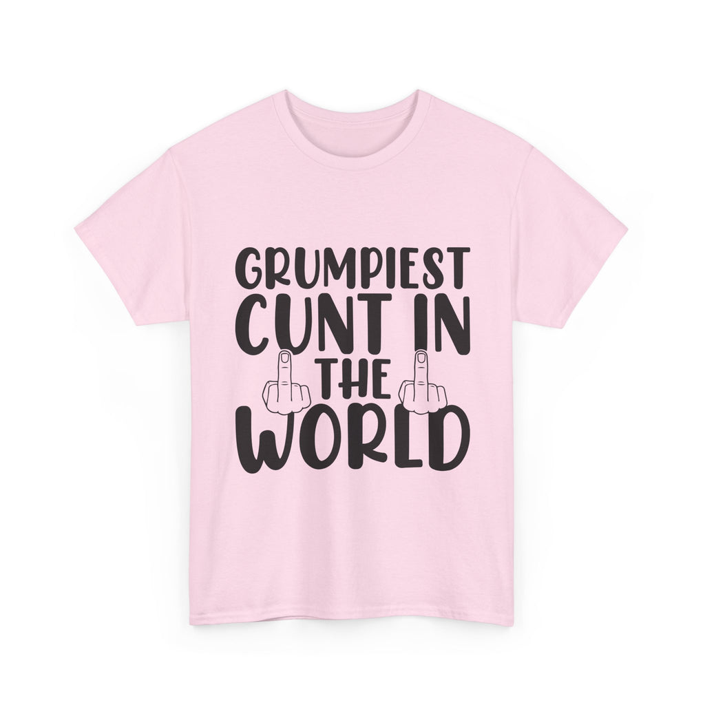 Funny Tee - Grumpiest C*nt in the World - Offensive Funny Sarcastic Middle Finger Shirt Dad Gift