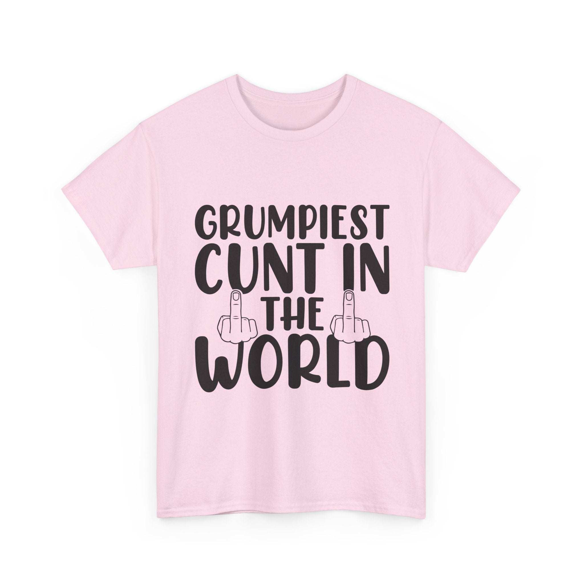 Funny Tee - Grumpiest C*nt in the World - Offensive Funny Sarcastic Middle Finger Shirt Dad Gift