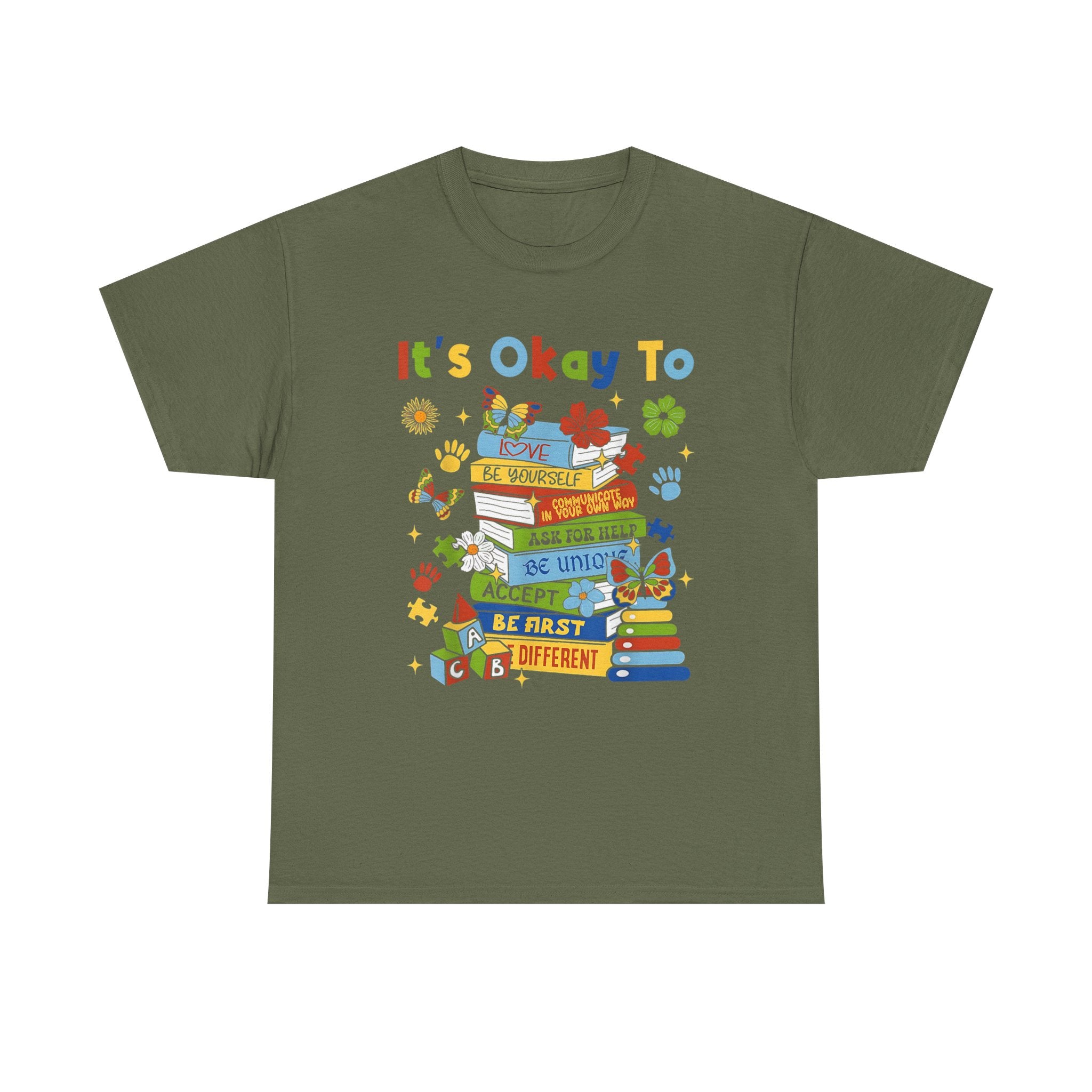 It's Okay To Learn Children’s T-Shirt - Positive Classroom / Autism ADHD Tee NEW