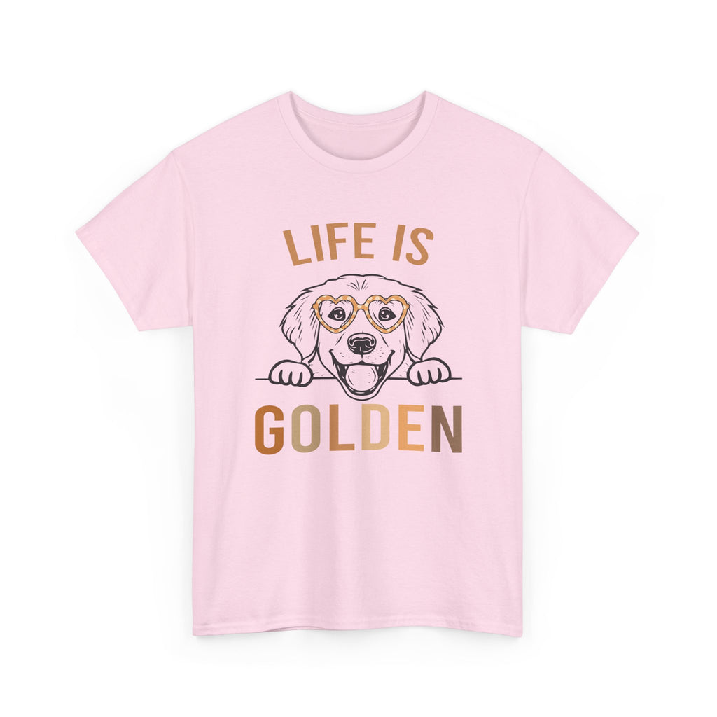 Life Is Golden Tee Shirt - Gift For Golden Retriever  Dog Owners - Labrador Golden Retriever Dogs - T-Shirt NEW