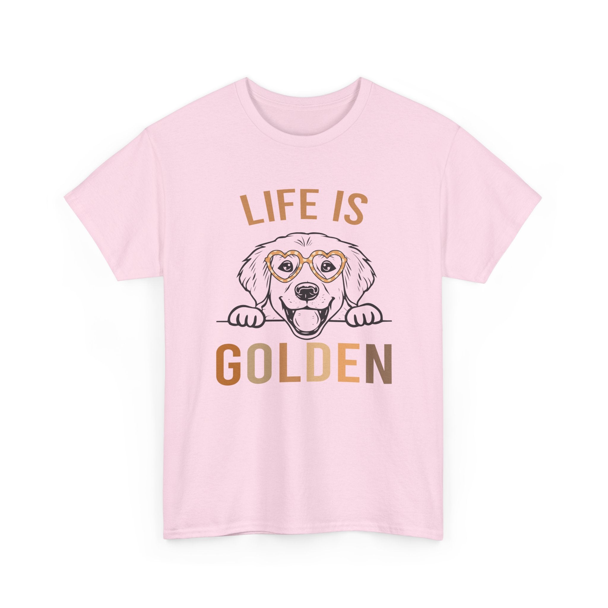 Life Is Golden Tee Shirt - Gift For Golden Retriever  Dog Owners - Labrador Golden Retriever Dogs - T-Shirt NEW
