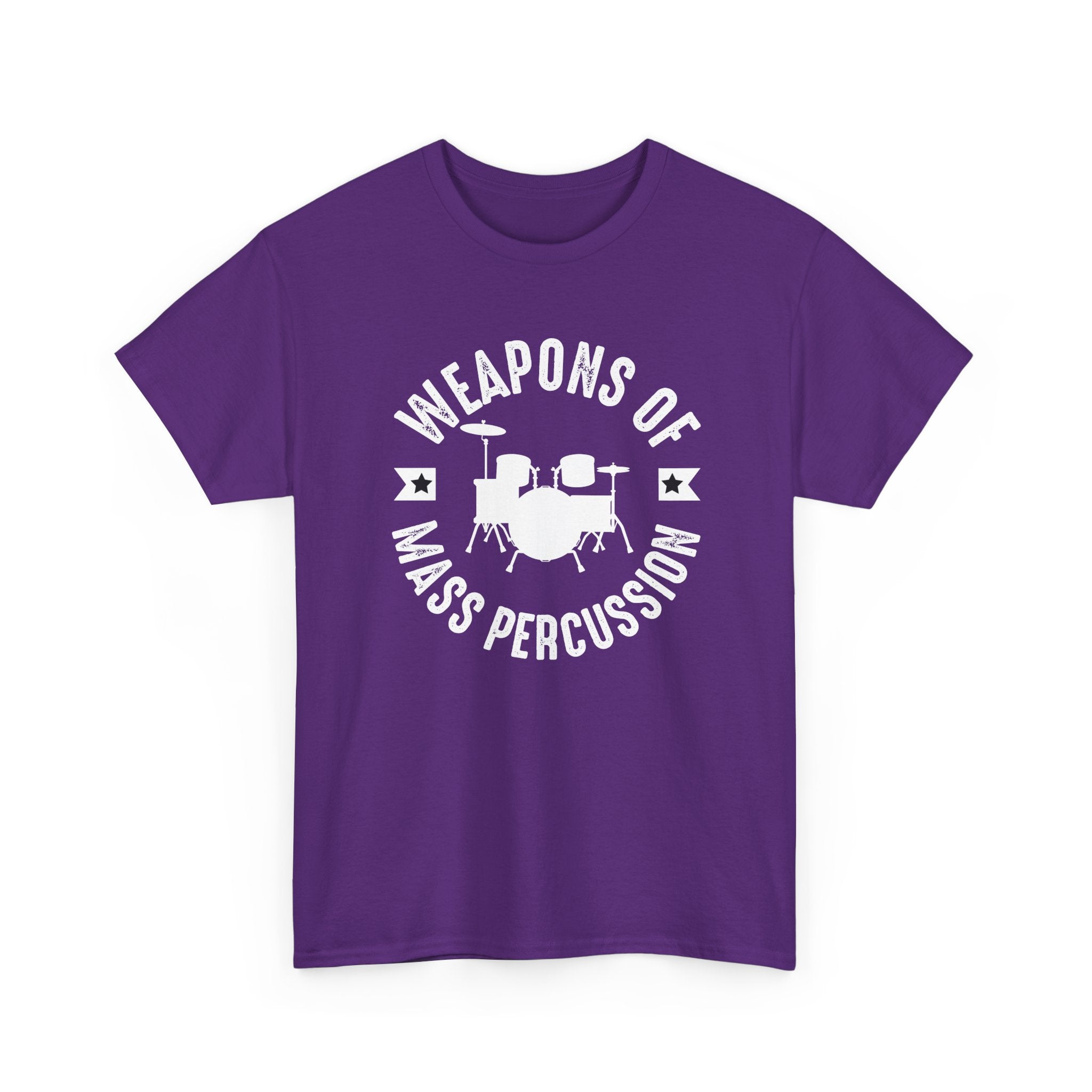 Weapons of Mass Percussion - Funny T-Shirt Gift for Drumers - Drum Kit Tee Shirt