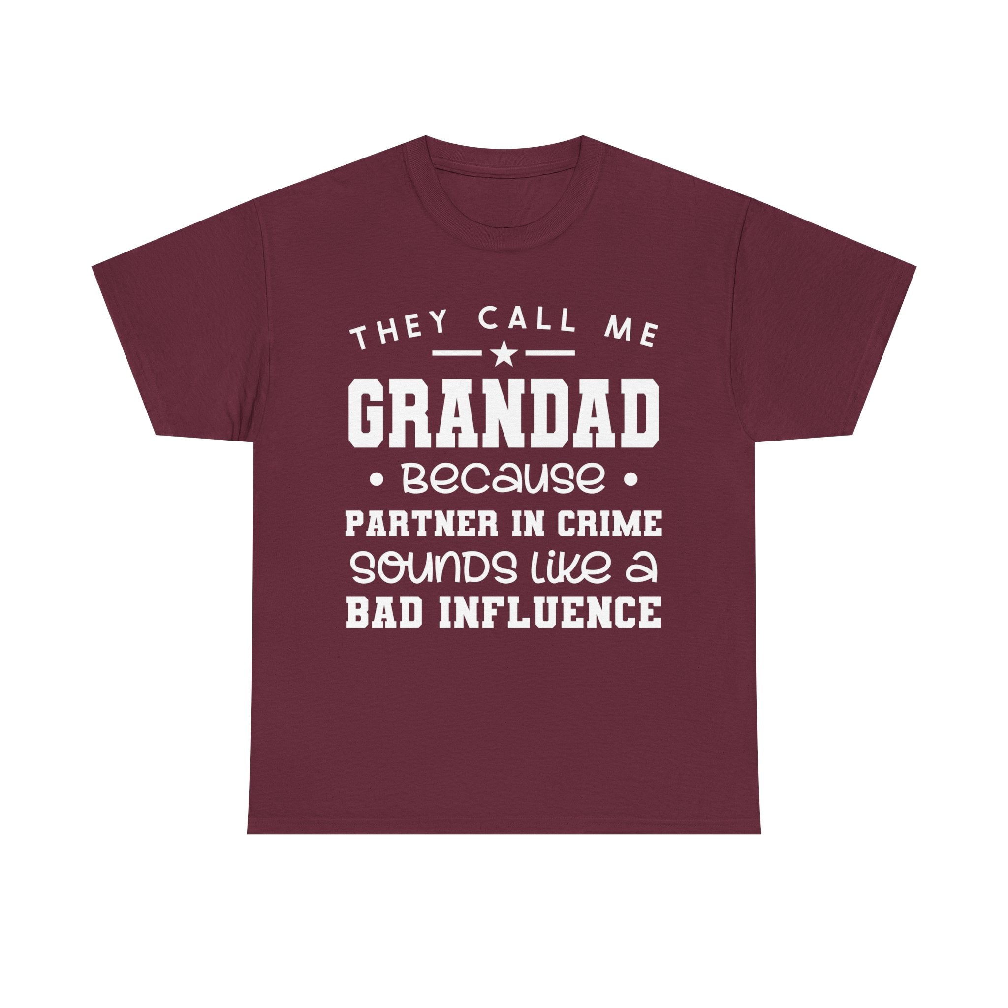 They Call Me Grandad Partner In Crime Tee Shirt - Funny T-Shirt Gift For Grandad Grandpa NEW