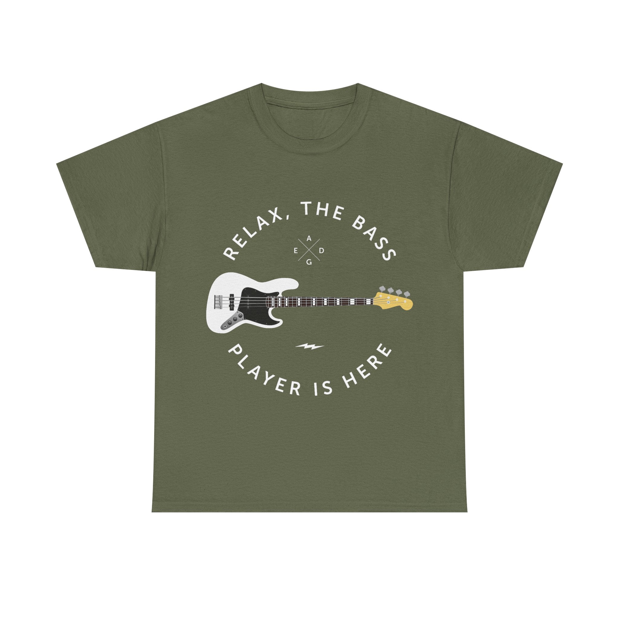 Bassist T-Shirt - Relax, The Bass Player Is Here - Funny Bass Guitar Tee Shirt Gift