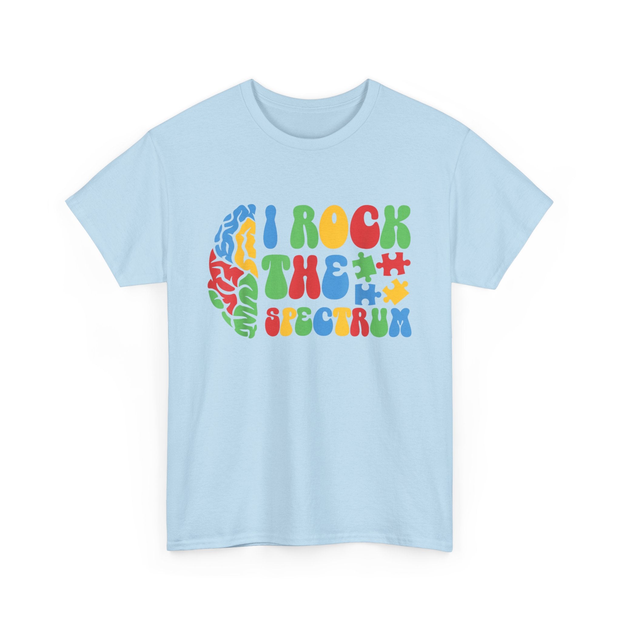 I Rock the Spectrum T-Shirt -  Colorful ADHD Aspergers ASD Autism Awareness Tee Shirt Gift