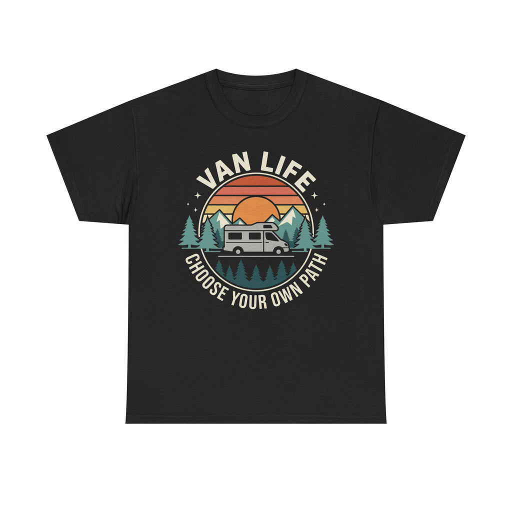 Vanlife T-Shirt - Camper Van Tee Shirt - Choose Your Own Path - Gift For Vanlifers Or Motorhome Enthusiasts