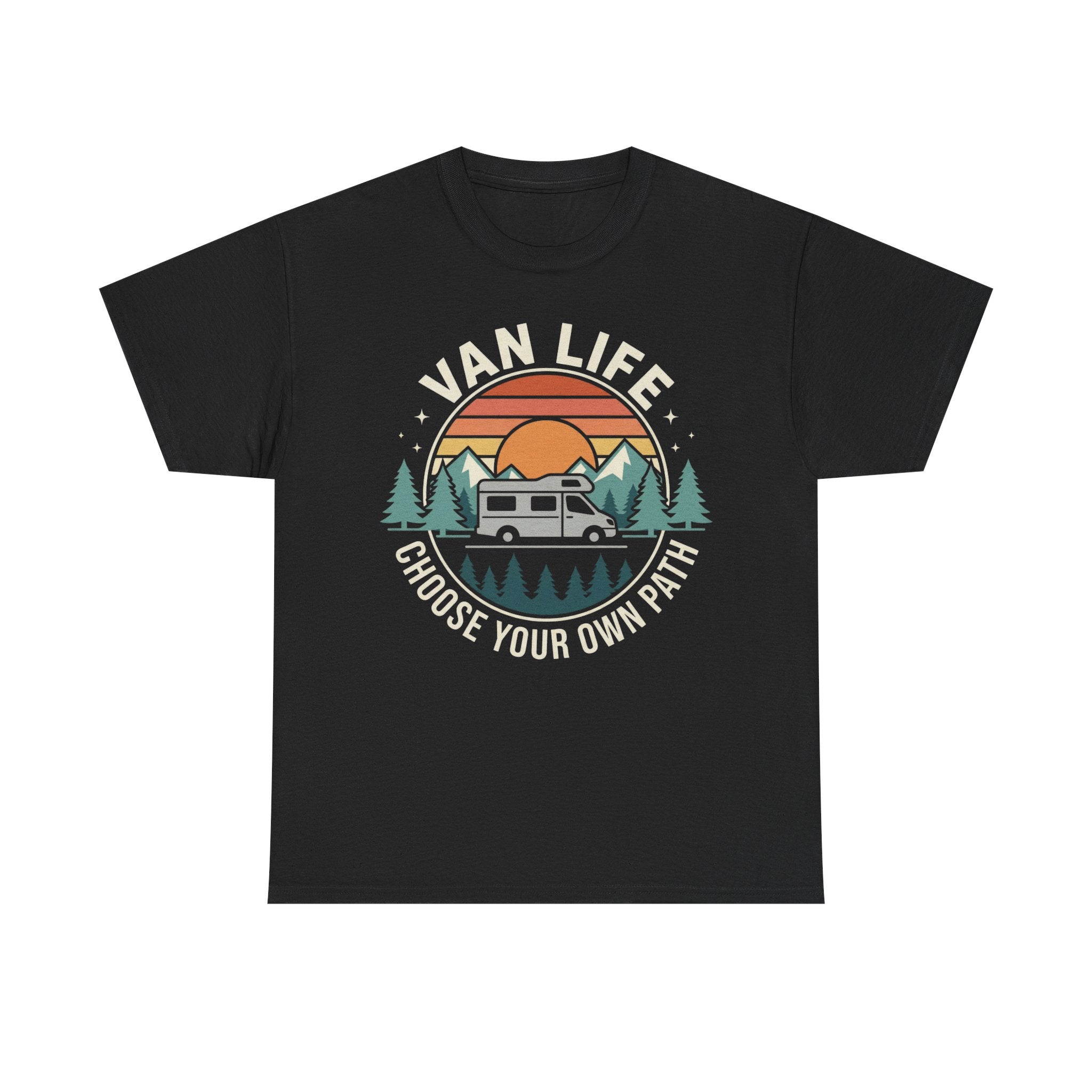 Vanlife T-Shirt - Camper Van Tee Shirt - Choose Your Own Path - Gift For Vanlifers Or Motorhome Enthusiasts