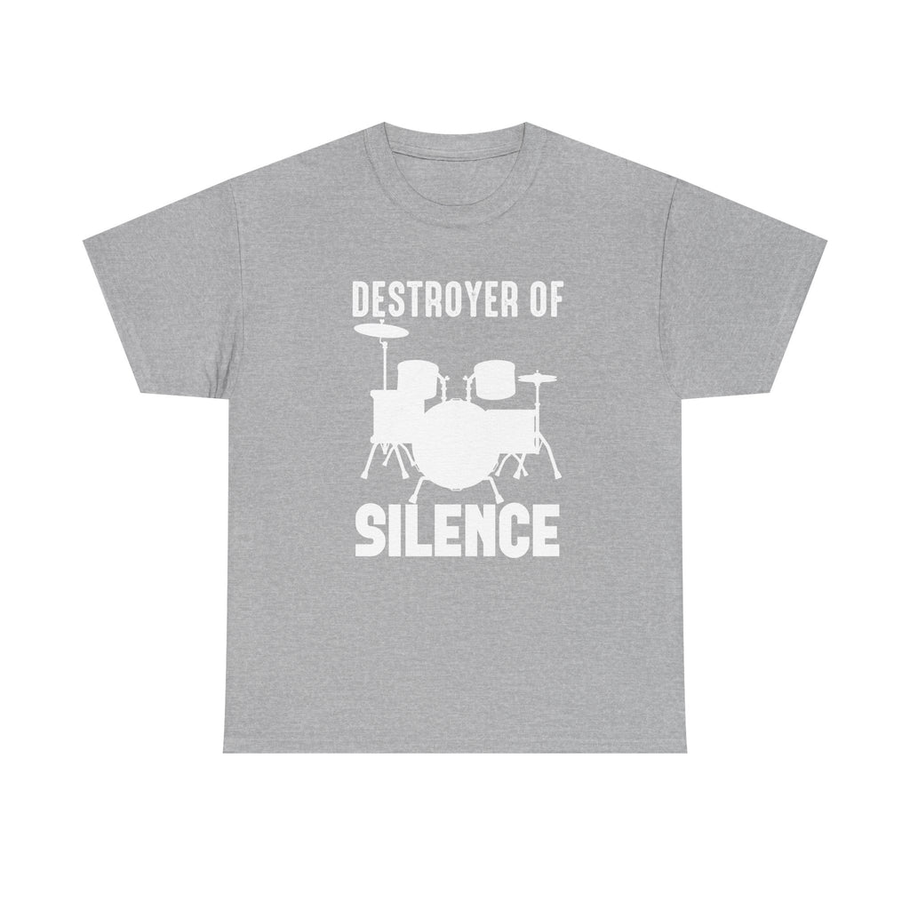 Drummer T-Shirt - Destroyer of Silence"- - Funny Drum Set Tee Shirt NEW