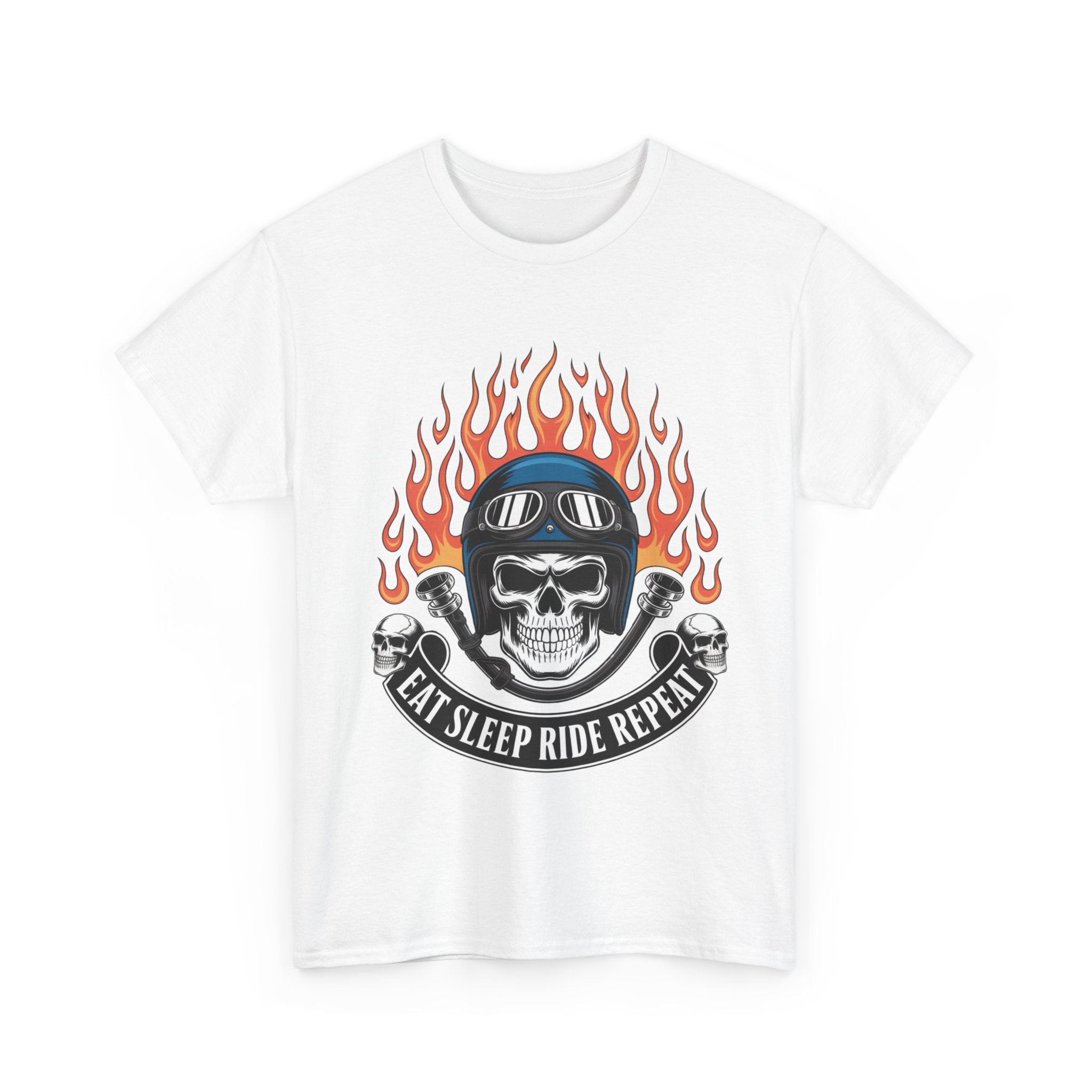 Biker T-Shirt - Eat Sleep Ride Repeat - Tee Shirt For Bikers - Gift For Motorcycle Enthusiasts - NEW