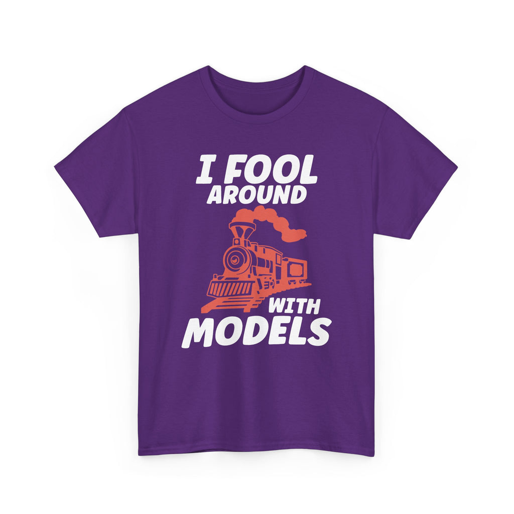 Train Set Model Tee Shirt - Funny T-Shirt Gift For Train Model Enthusiasts - Gift For Dad Grandad Into Trains