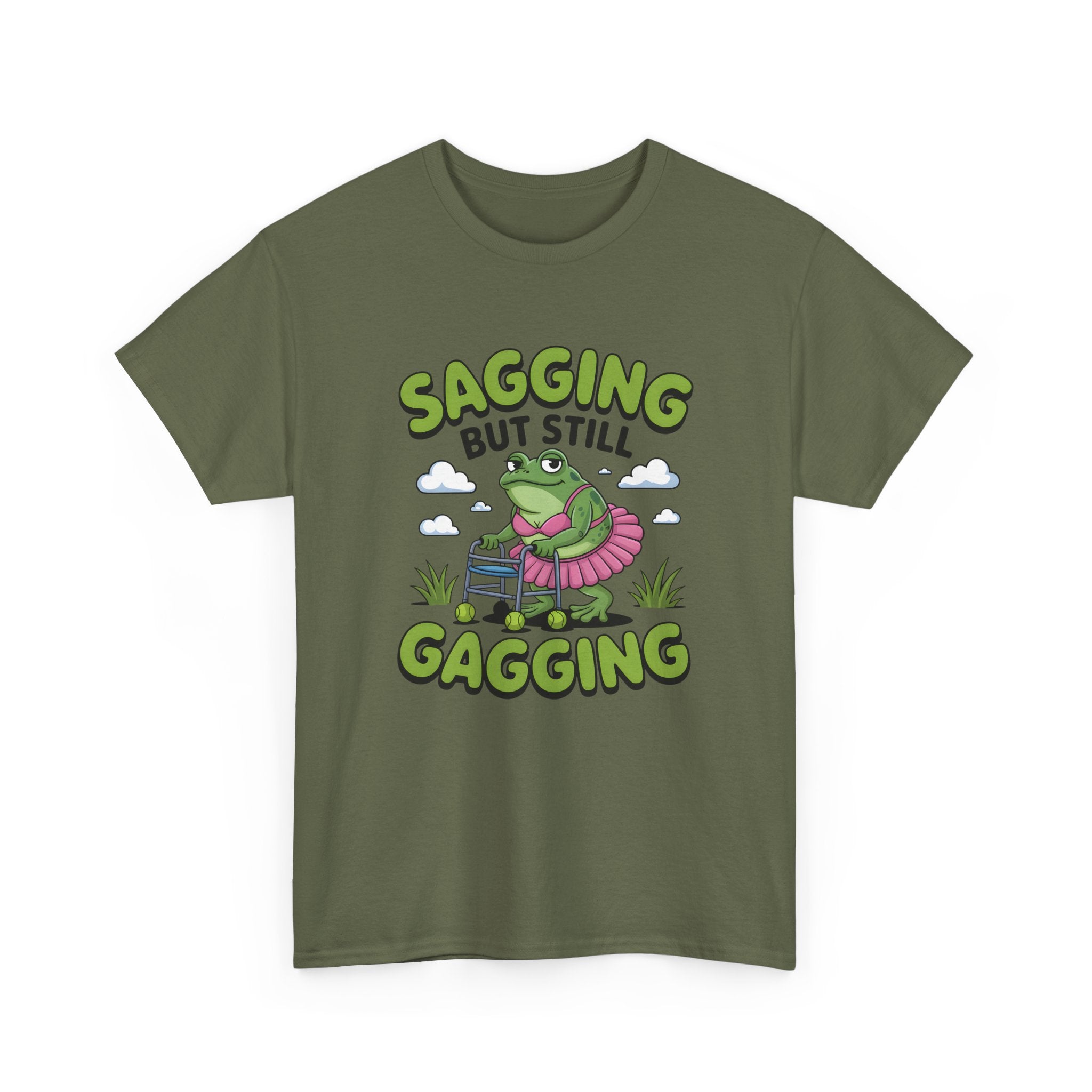 Rude Adult Tee - Sagging But Still Gagging - Funny Offensive Gift T-Shirt