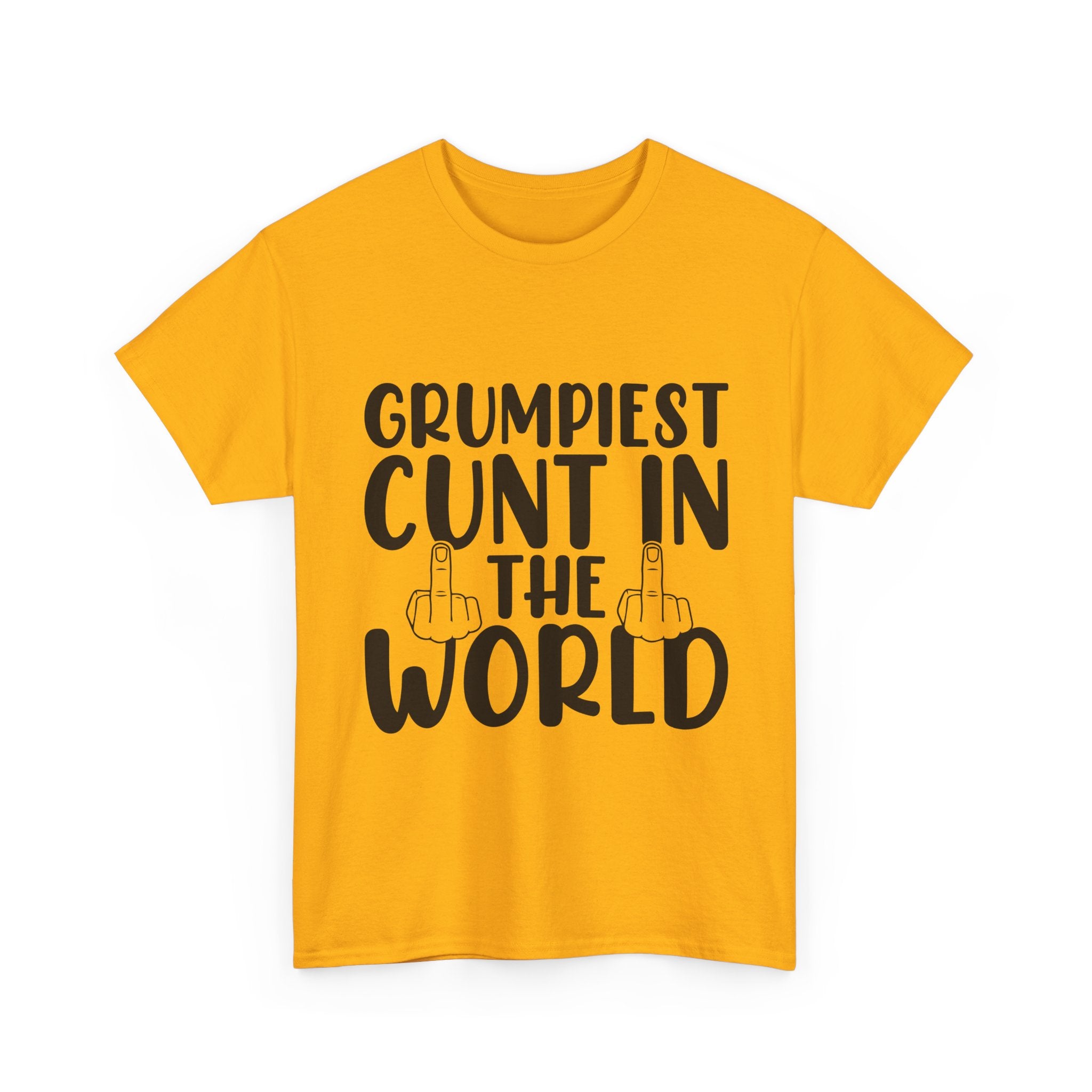 Funny Tee - Grumpiest C*nt in the World - Offensive Funny Sarcastic Middle Finger Shirt Dad Gift