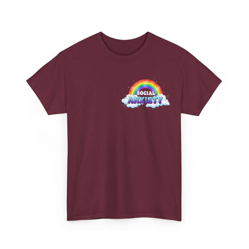 Social Anxiety Rainbow T-Shirt - Autism ADHD Neurodiverse Tee Shirt Gift